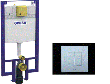 Wisa XF WC-element DF frontbediend ondiep inbouwreservoir