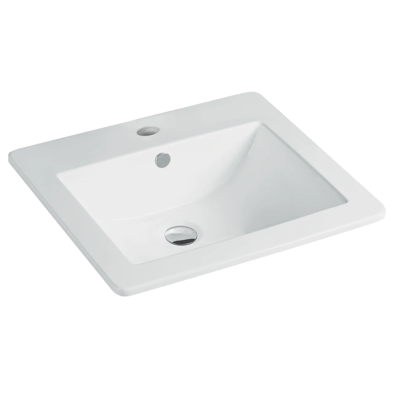 Kerra KR 709 inbouw wastafel 53×45 met kraangat