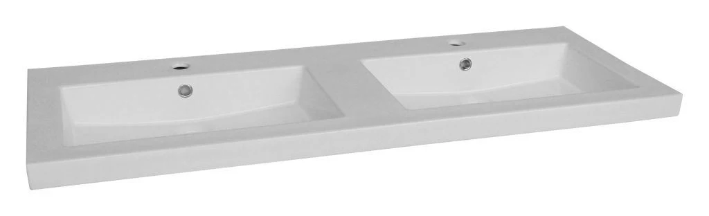 Wastafelblad blad Luzi Trend Keramiek met dubbele wasbak 120 Wastafelblad blad Luzi Trend Keramiek met dubbele wasbak 120