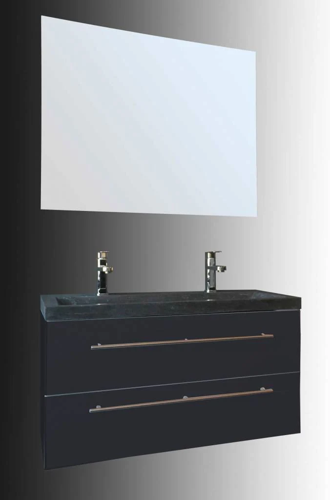 Badmeubel Compact Stone 100 Hoogglans Antraciet Badmeubel Compact Stone 100 Hoogglans Antraciet
