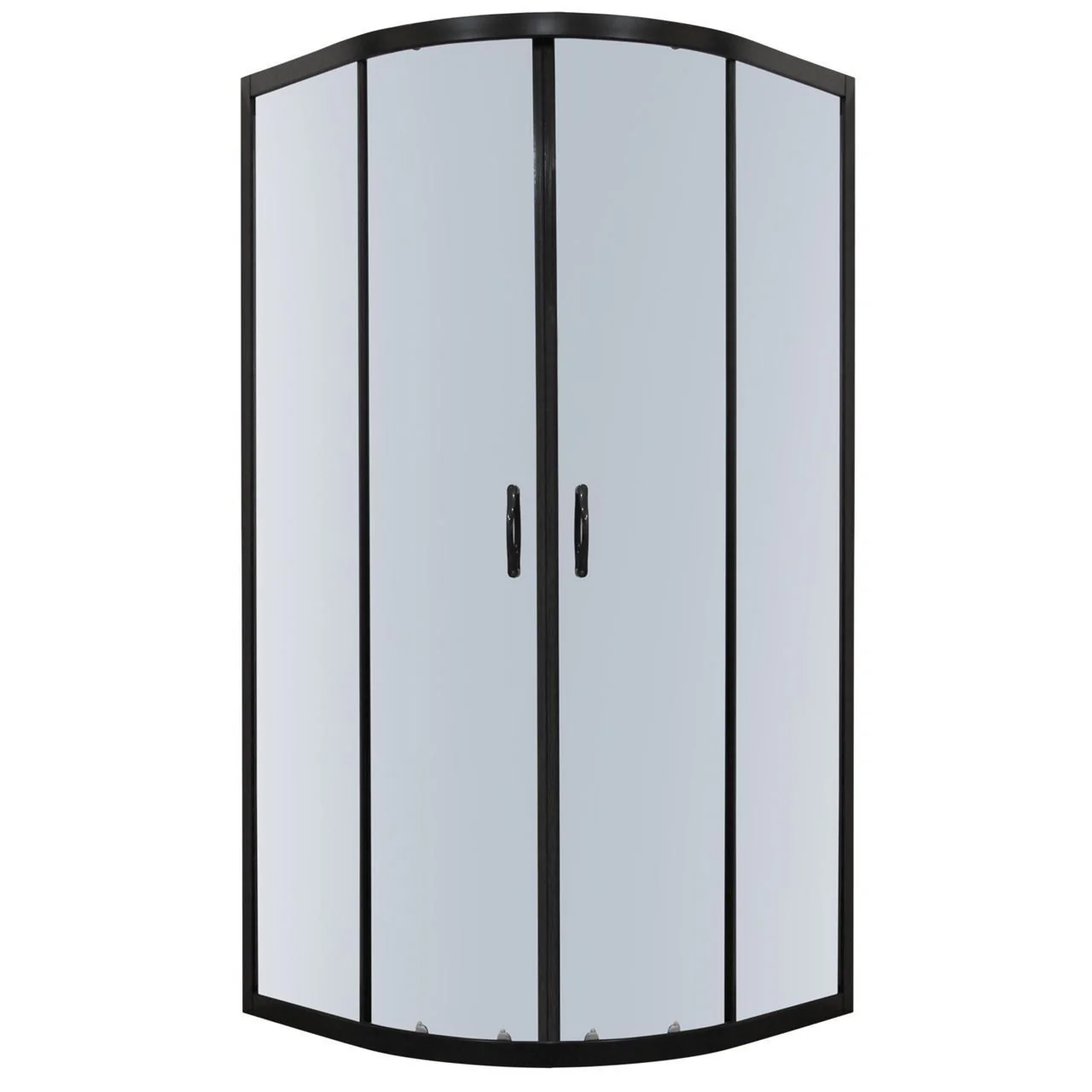 Douchecabine Luzi Black kwartrond 90x90x190 hoekinstap zwart Douchecabine Luzi Black kwartrond 90x90x190 hoekinstap zwart