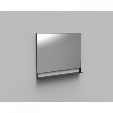 Badkamerspiegel met planchet Luzi Reflect 100×80 mat zwart Badkamerspiegel met planchet Luzi Reflect 100×80 mat zwart