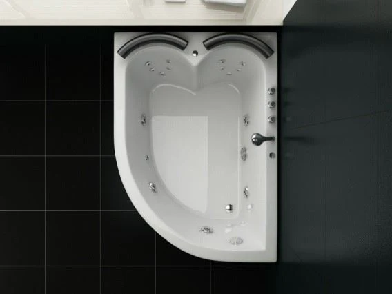 Whirlpool hoekbad 2-persoons Luzi Talia Links 155x110x65