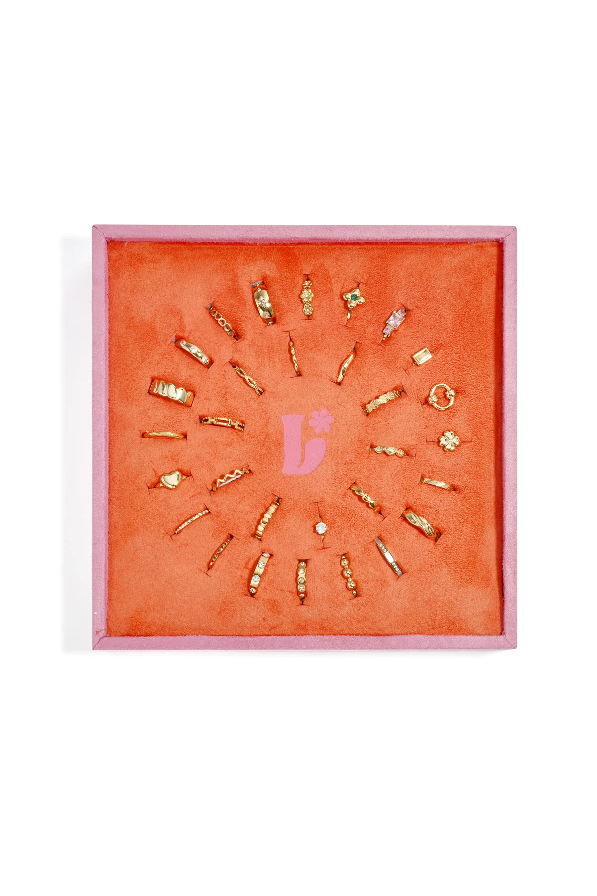 Lilli June roestvrijstalen ringen displayset