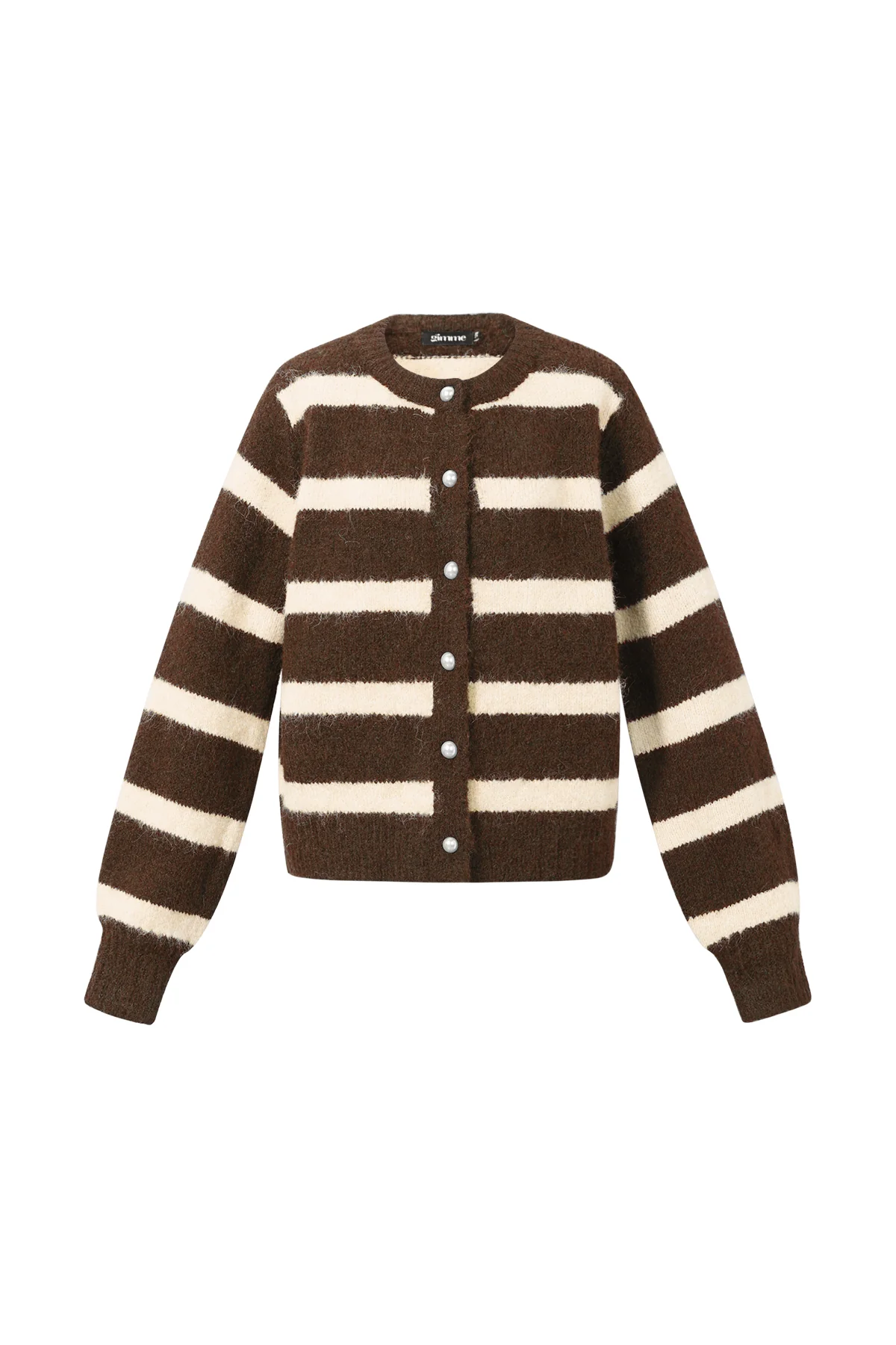 Gebreide Polyestervezel Vrouwen Cardigan Casual Strepen