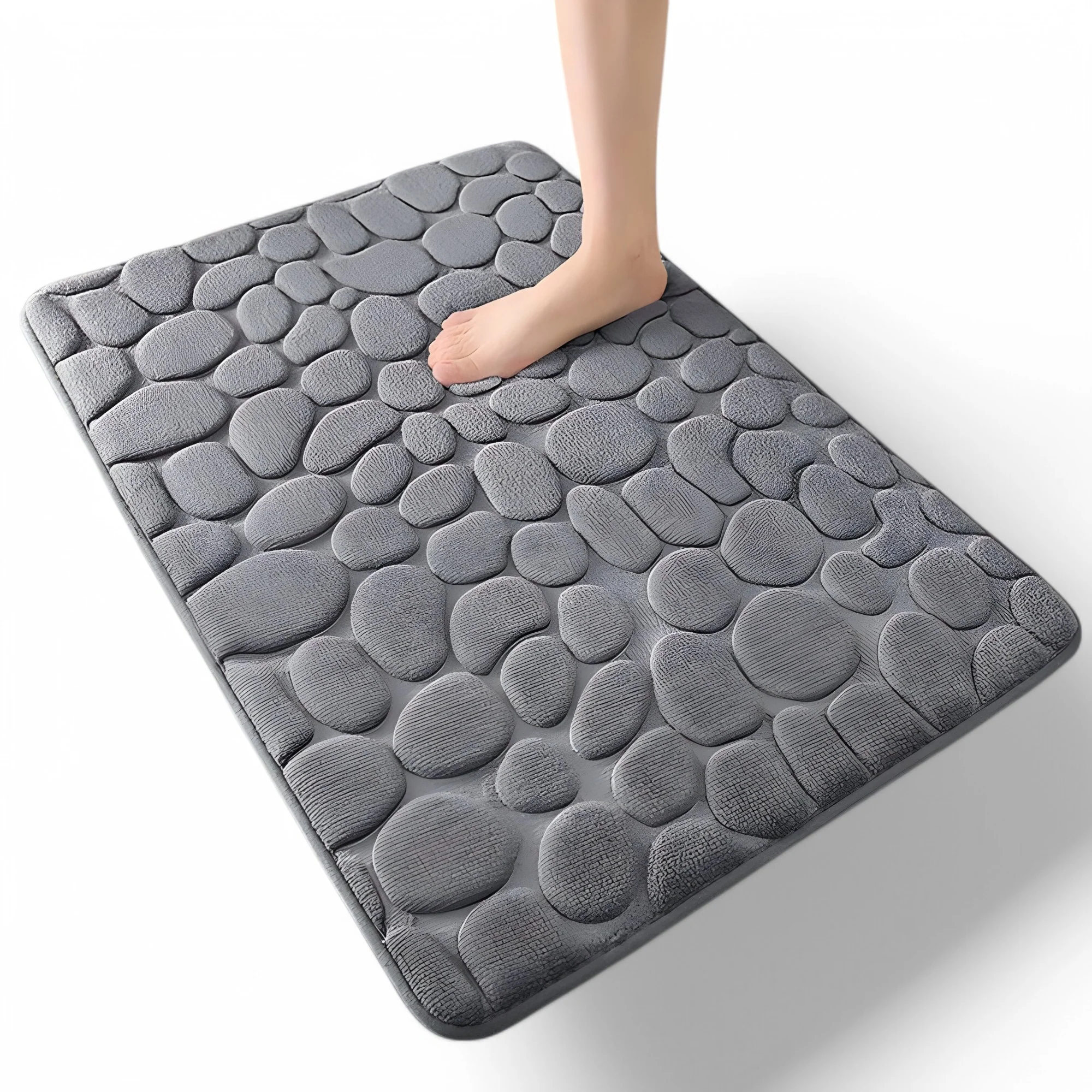 Absorberende Badmat – Antislip Deurtapijt voor Badkamer en Toilet – Grijs