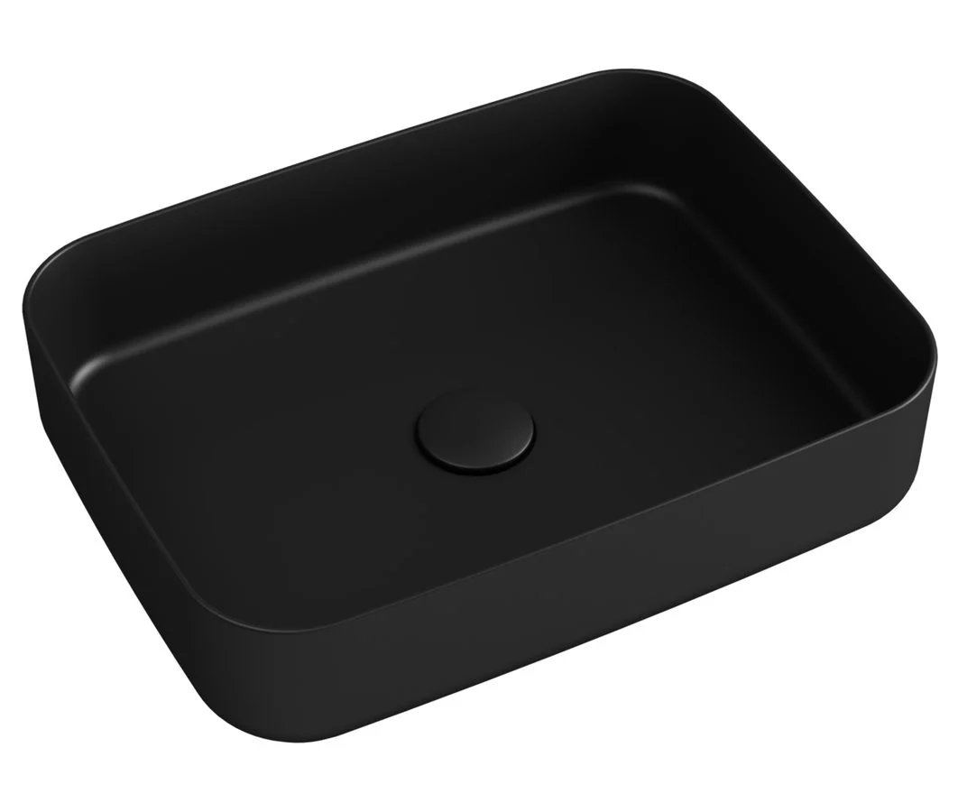 Isvea Infinity Rechthoekig Waskom 50×36 Cm Mat Zwart Keramiek Isvea Infinity Rechthoekig Waskom 50×36 Cm Mat Zwart Keramiek