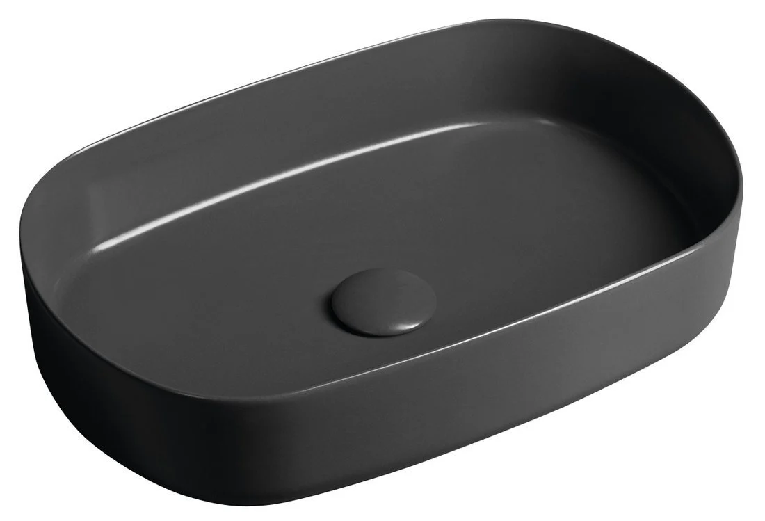 Infinity Ovale Keramische Waskom Voor Opbouw 55×36 Cm Antraciet Infinity Ovale Keramische Waskom Voor Opbouw 55×36 Cm Antraciet