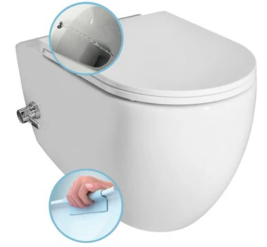 Rimless Toilet Infinity Wit Incl. Kraan En Bidetsproeier
