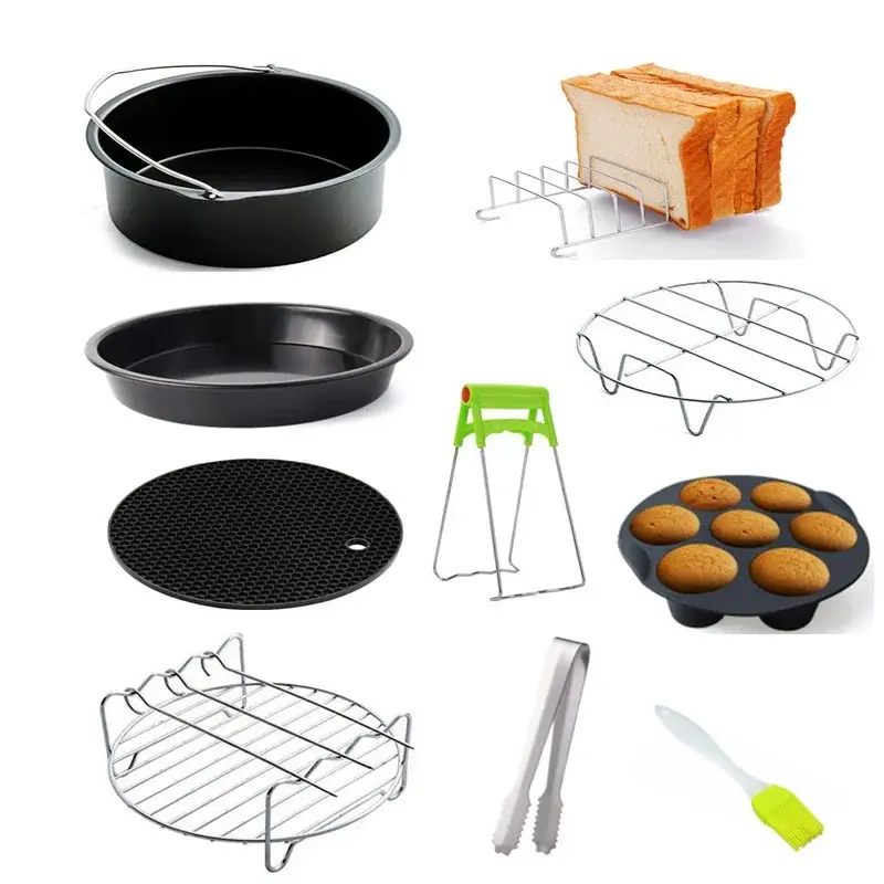 Airfryer Accessoire Set 10-Delig – Veelzijdig Handig Bakken – Siliconen