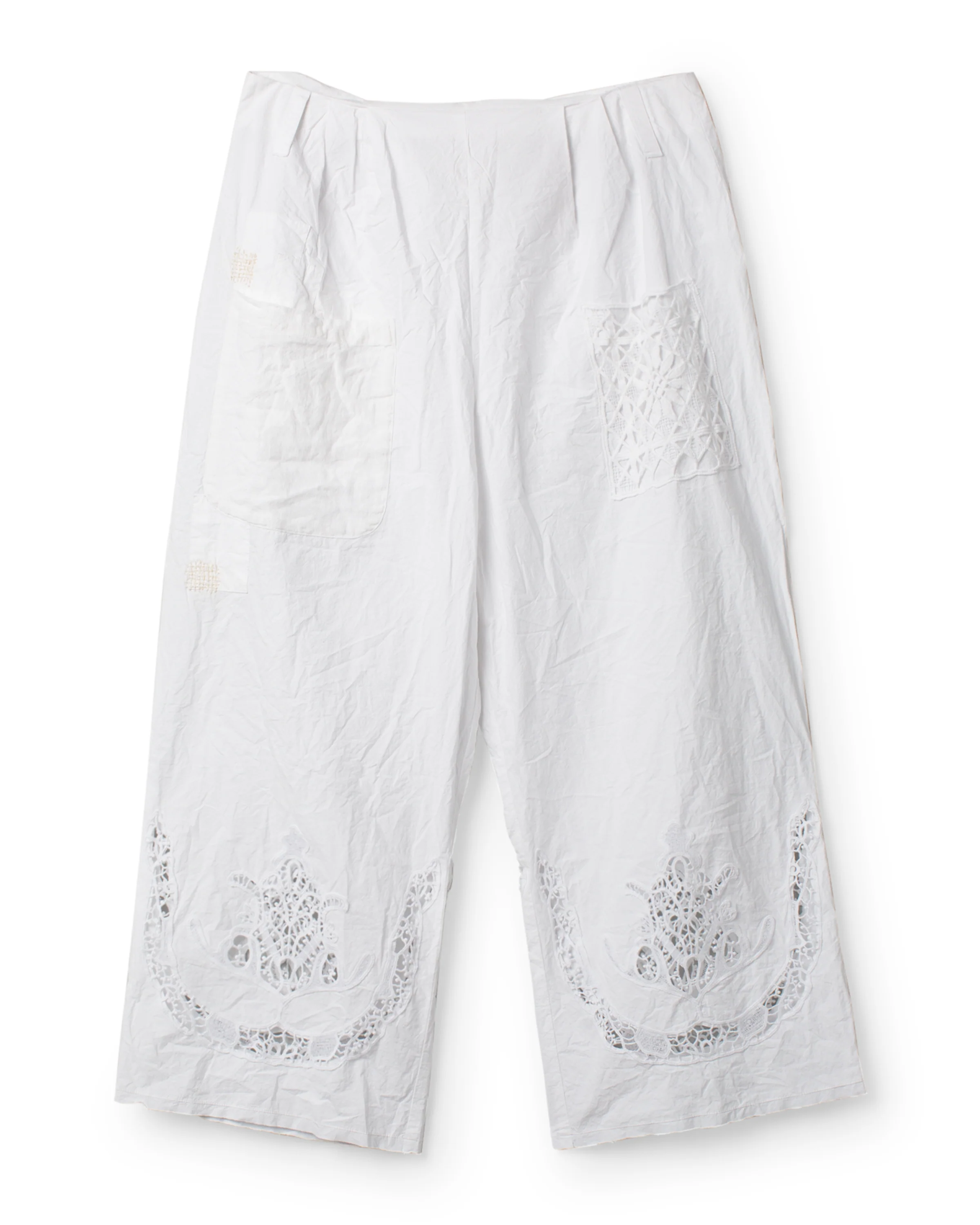 Ewa i Walla trouser cotton lace Ejrin 11441 SS26 white