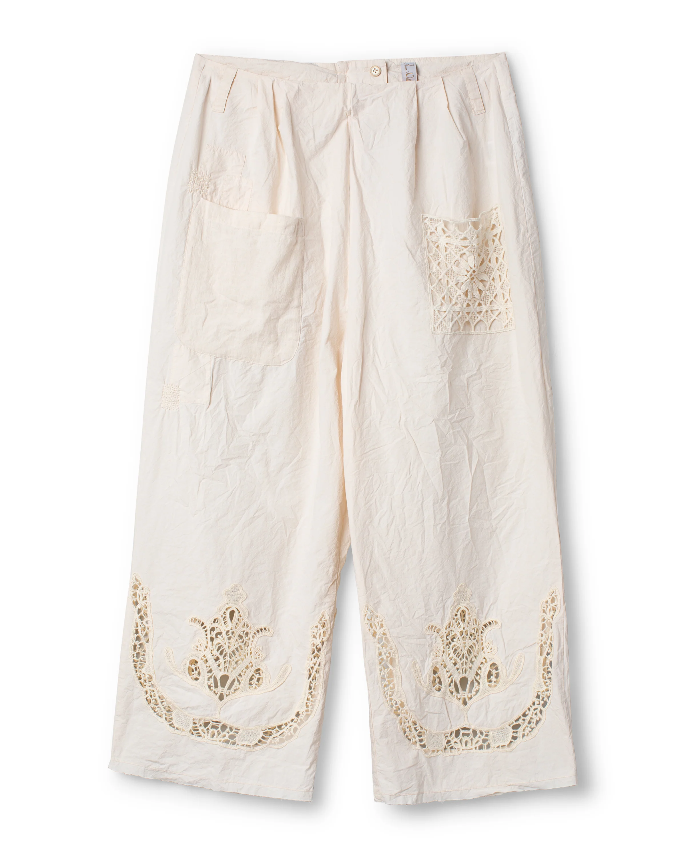 Ewa i Walla trouser cotton lace Ejrin 11441 SS26 oat