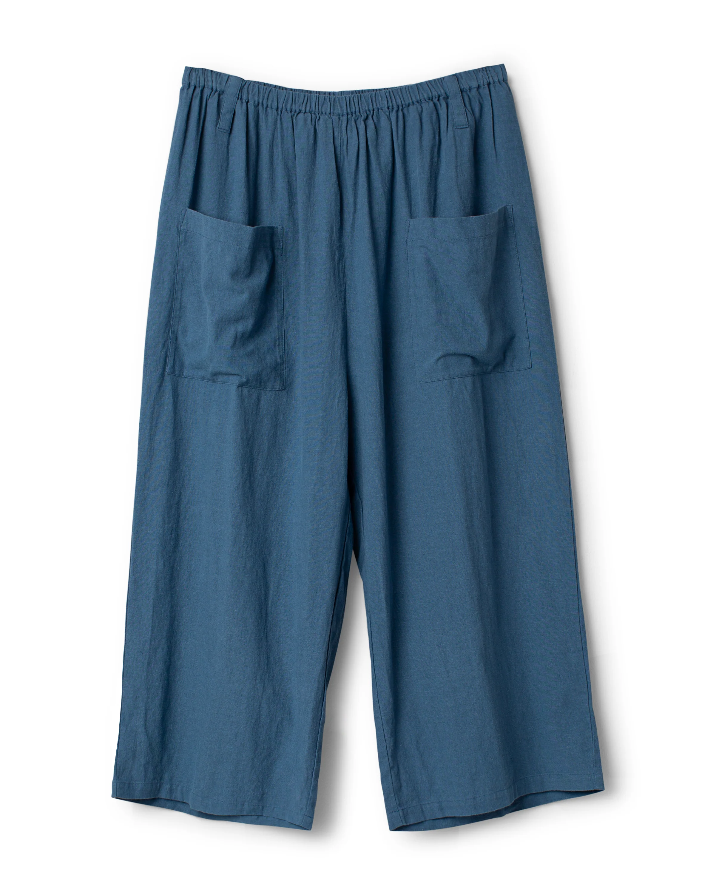 Ewa i Walla broek checked linen Henny 11444 SS26 blue