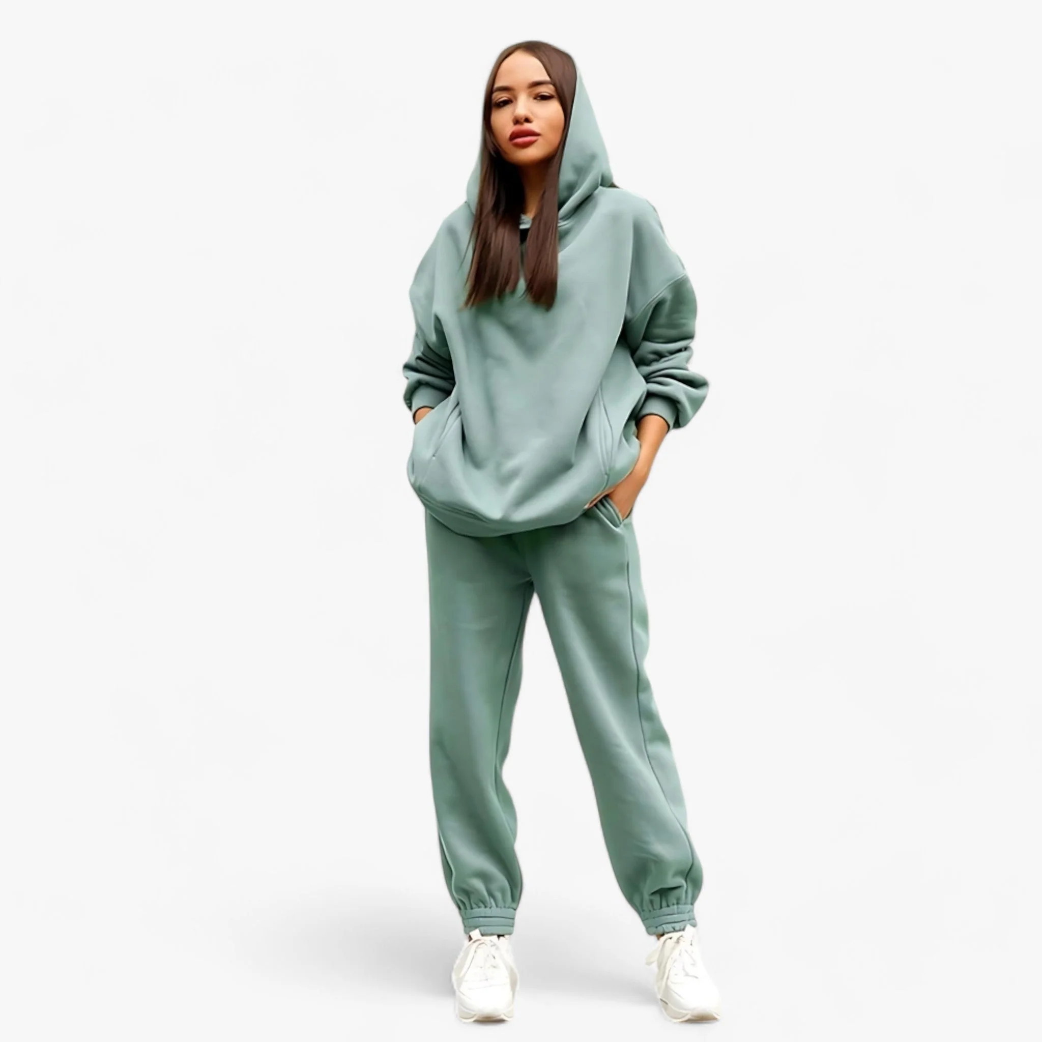 Beha Legergroen – Valeria Winter Hoody Sets – Behaaglijke Warmte voor Koude Dagen