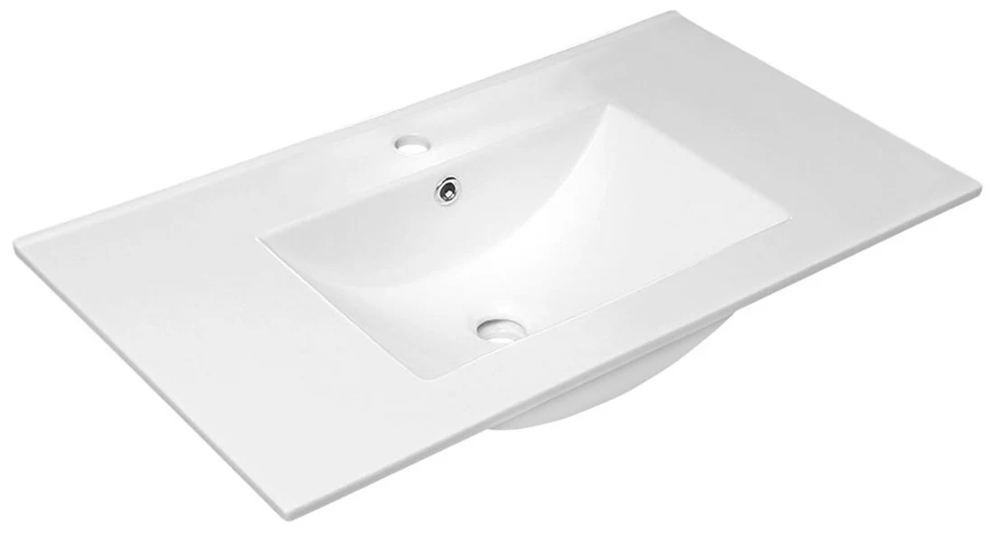 Sapho Slim Keramische Meubel Wastafel 90×46,5cm Wit Sapho Slim Keramische Meubel Wastafel 90×46,5cm Wit