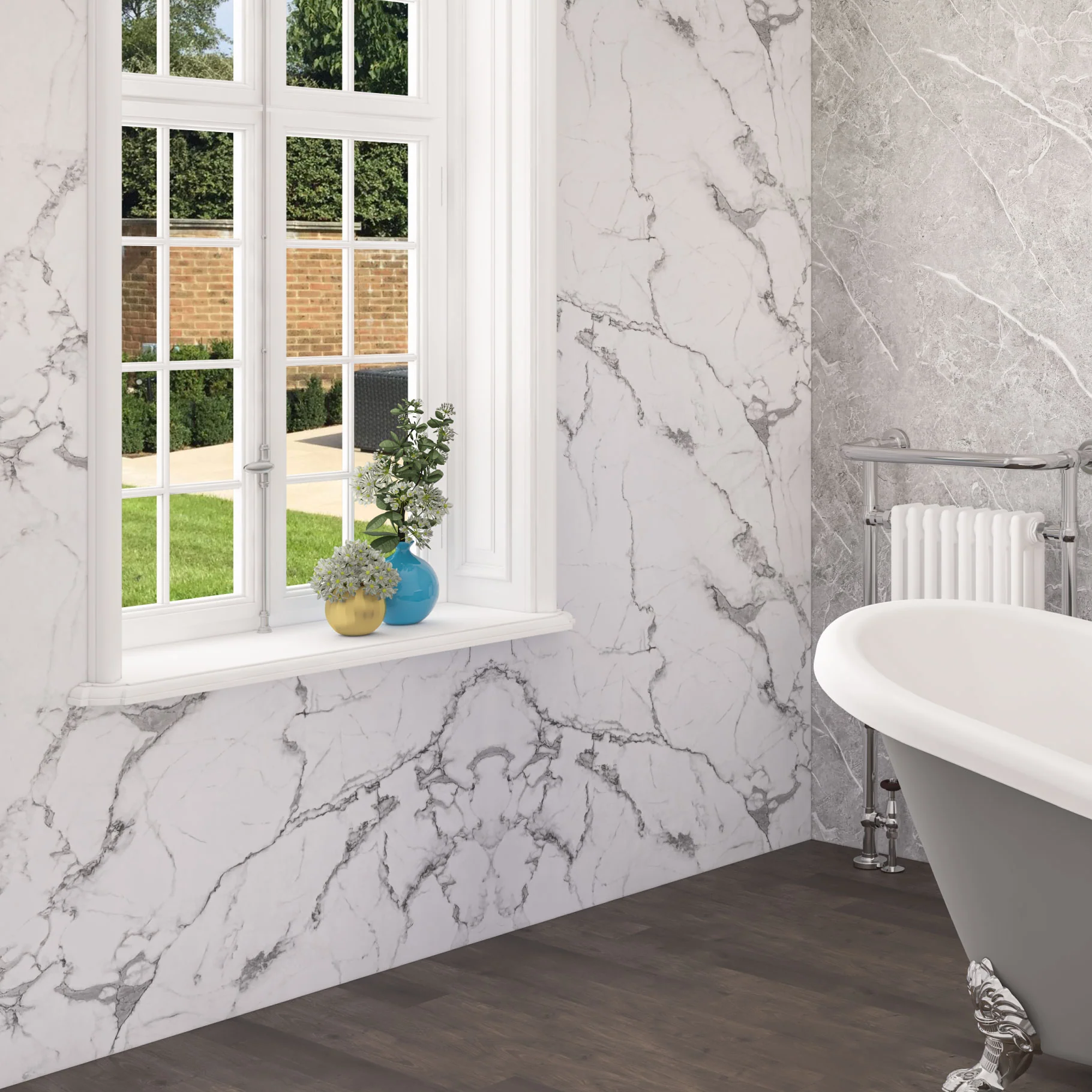 Eastbrook PVC Wandpaneel Satin 100×240 cm Blanco Marble