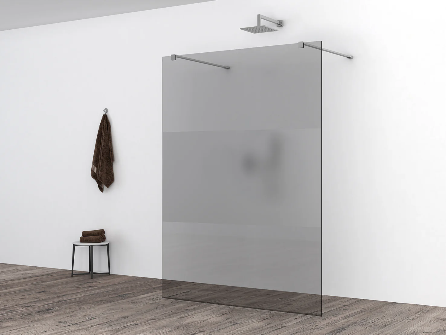 Slim glasplaat 1400 x 2000 x 8 mm nano rookglas met melkglas middenband Slim glasplaat 1400 x 2000 x 8 mm nano rookglas met melkglas middenband