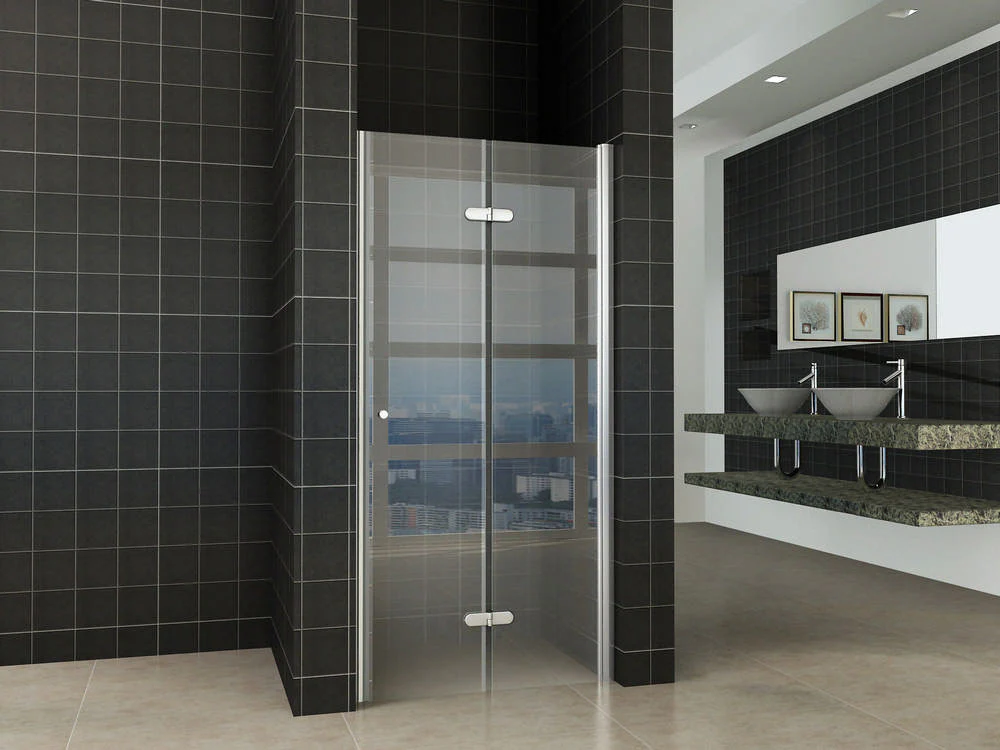 Maki nisdeur vouwbaar rechts 800 x 2000 x 8 mm NANO helder glas/chroom