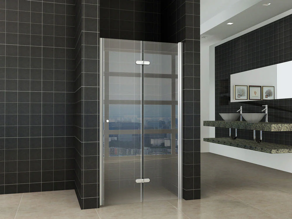Maki nisdeur vouwbaar rechts 900 x 2000 x 8 mm NANO helder glas/chroom