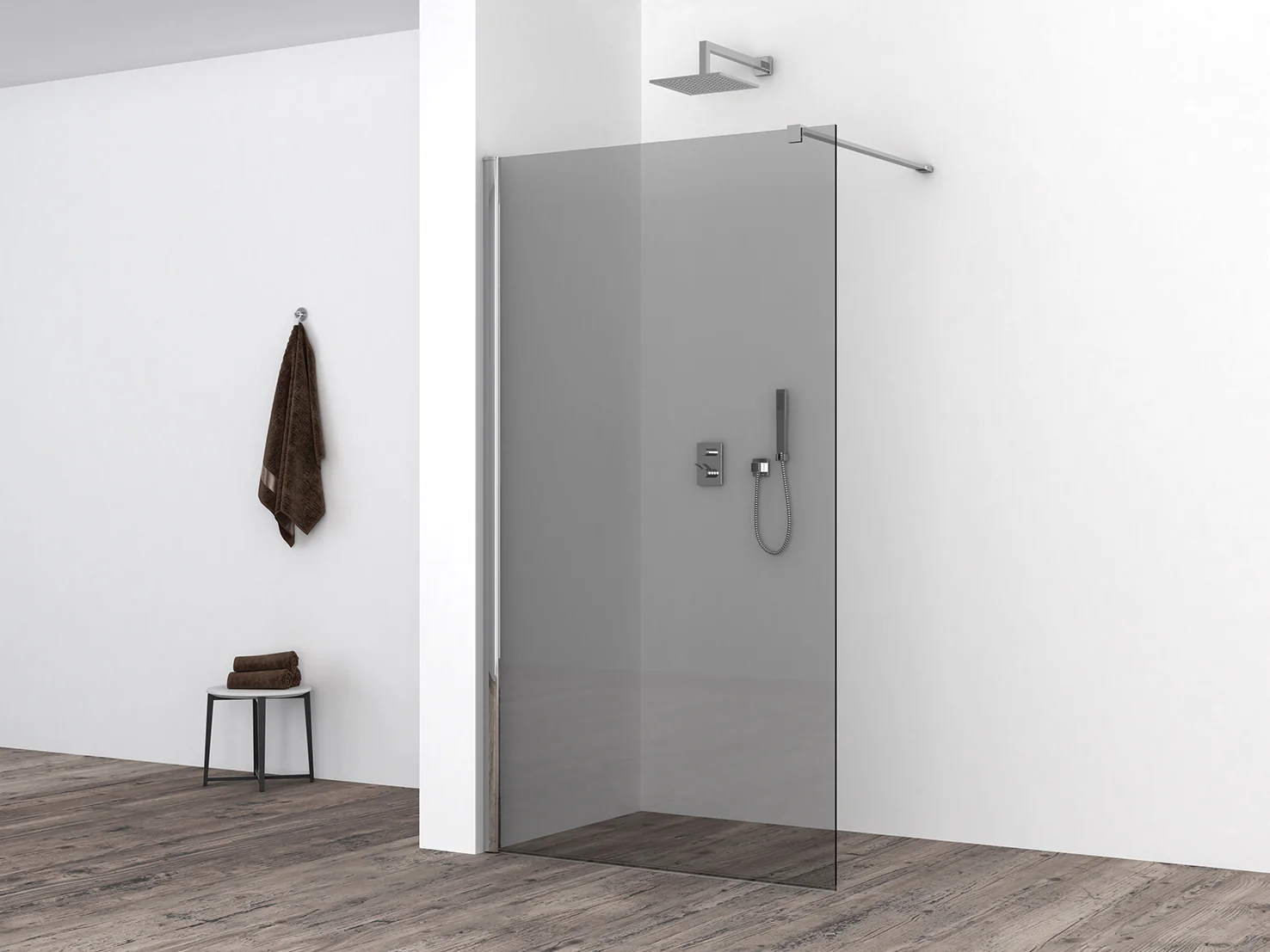 Comfort inloopdouche 1000 x 2000 x 10 mm nano rookglas/chroom Comfort inloopdouche 1000 x 2000 x 10 mm nano rookglas/chroom