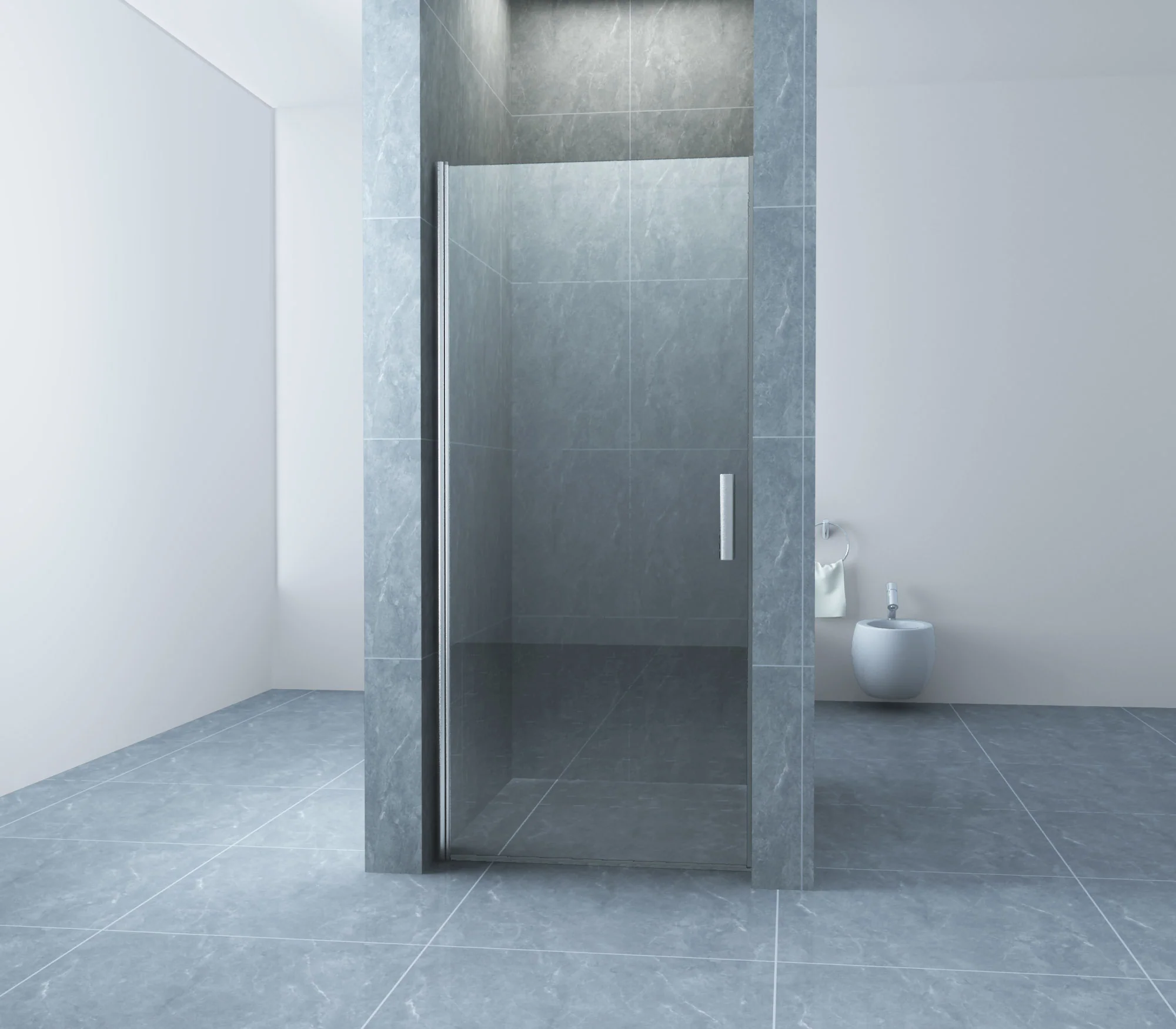 Cerra eco nisdeur 1000 x 1950 x 6 mm nano helder glas/chroom