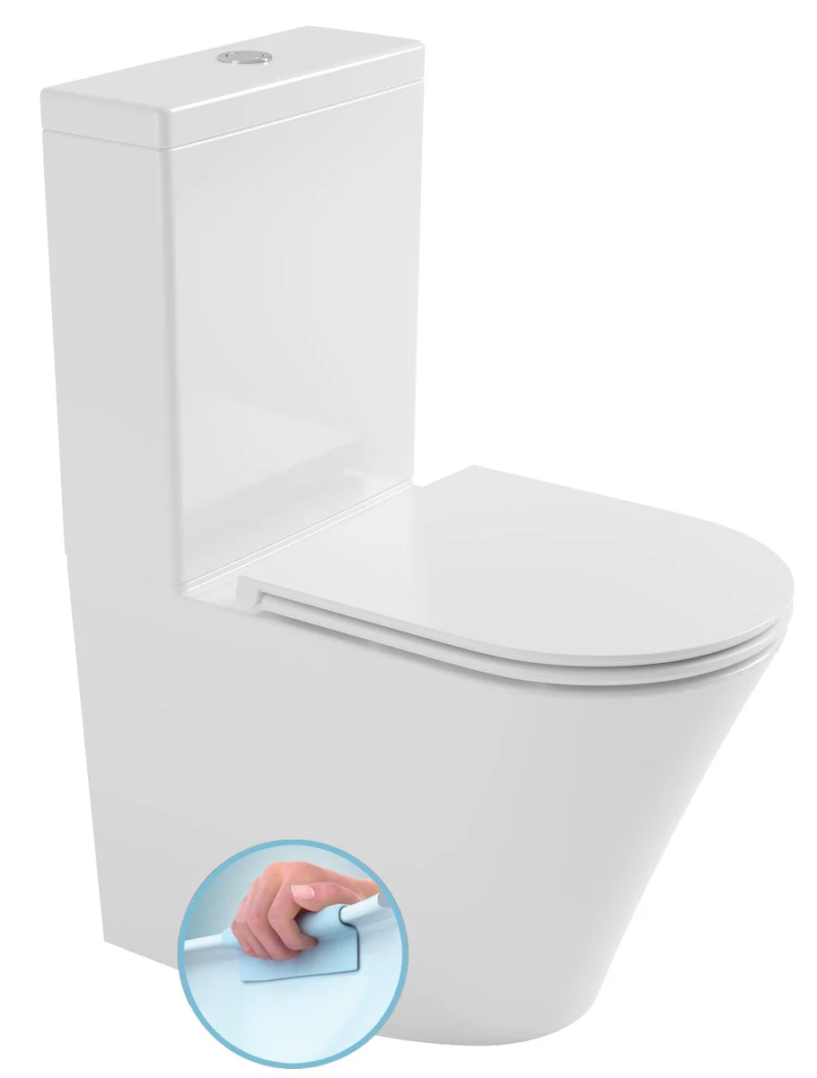 Fein Staand Toiletpot Rimless 36,0×61,0 cm Keramiek Wit