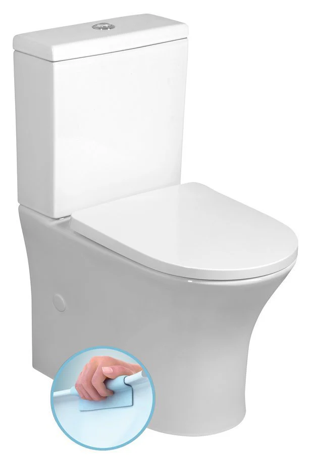 Leon Staand Toiletpot Rimless 38,5×61,5 cm Keramiek Wit