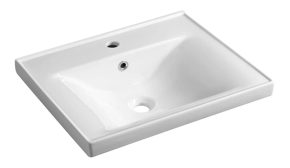 Sava keramische meubelwastafel 55×46 cm Wit Sava keramische meubelwastafel 55×46 cm Wit