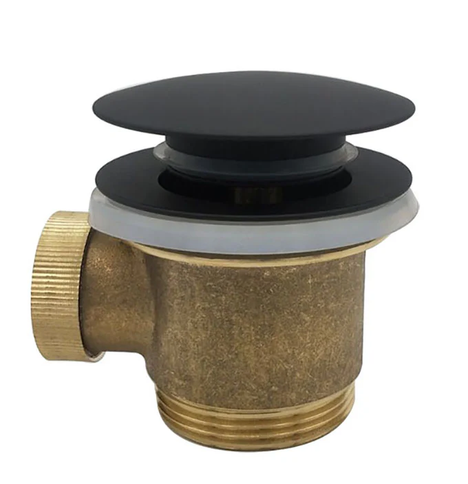 Caral clickwaste afvoerplug vrijstaand bad 1 1/2″ mat zwart