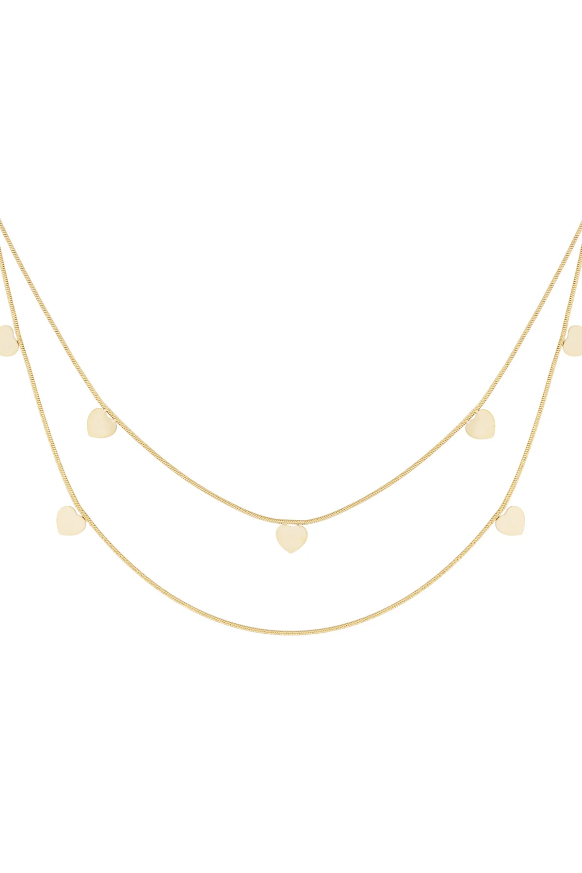 dubbele hart ketting