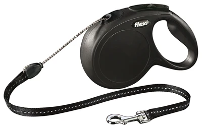 Flexi Rollijn Classic Cord Zwart M 8 MTR