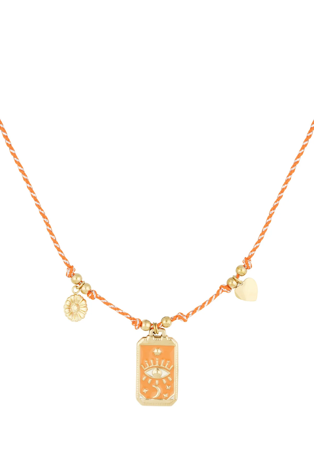 Eclipse Charm Necklace – Orange Gold