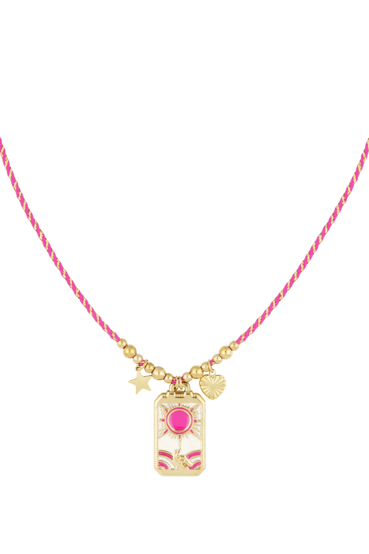 Eclipse Charm Necklace – Pink Gold kleur
