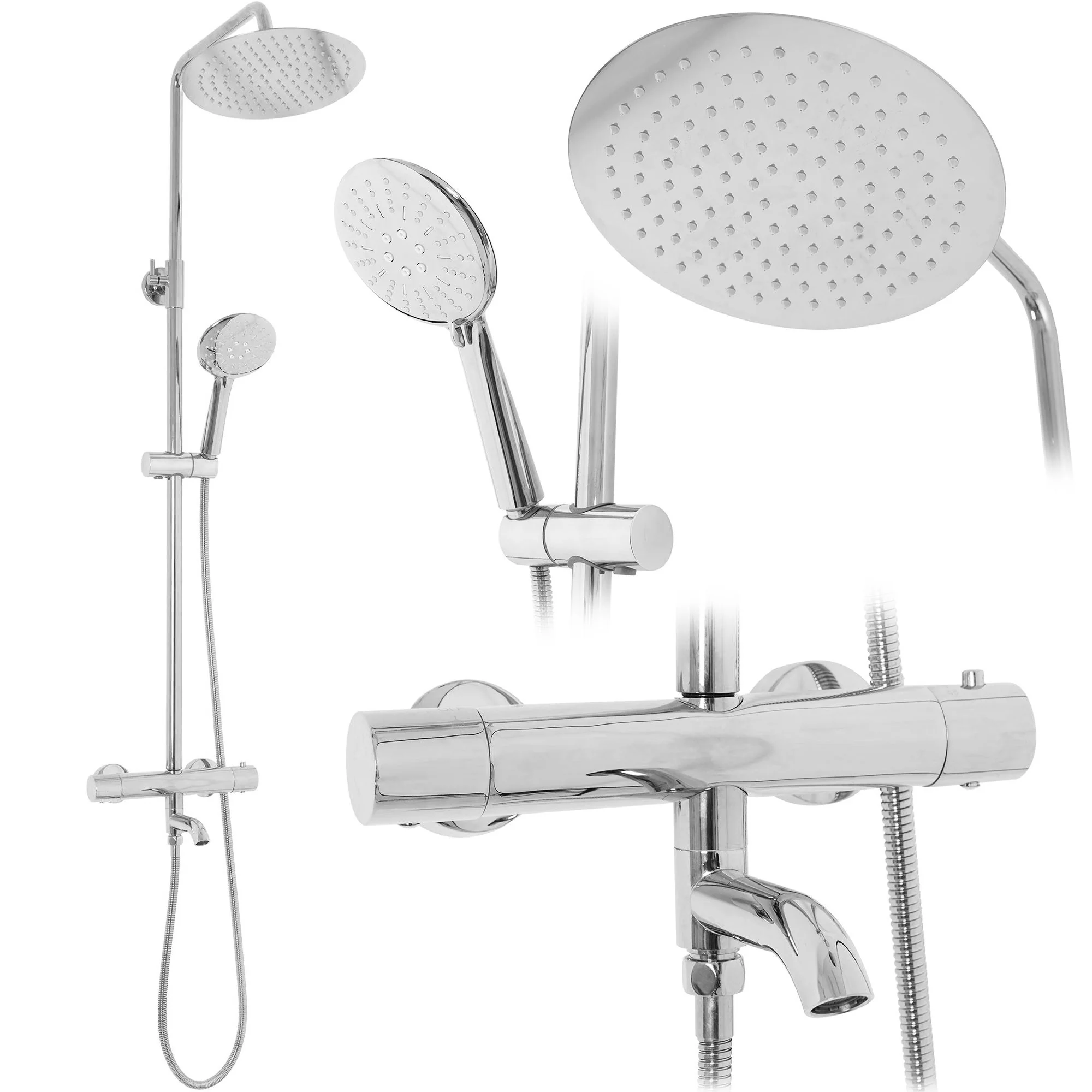 Doucheset REA Lungo Chrom Met Thermostaat