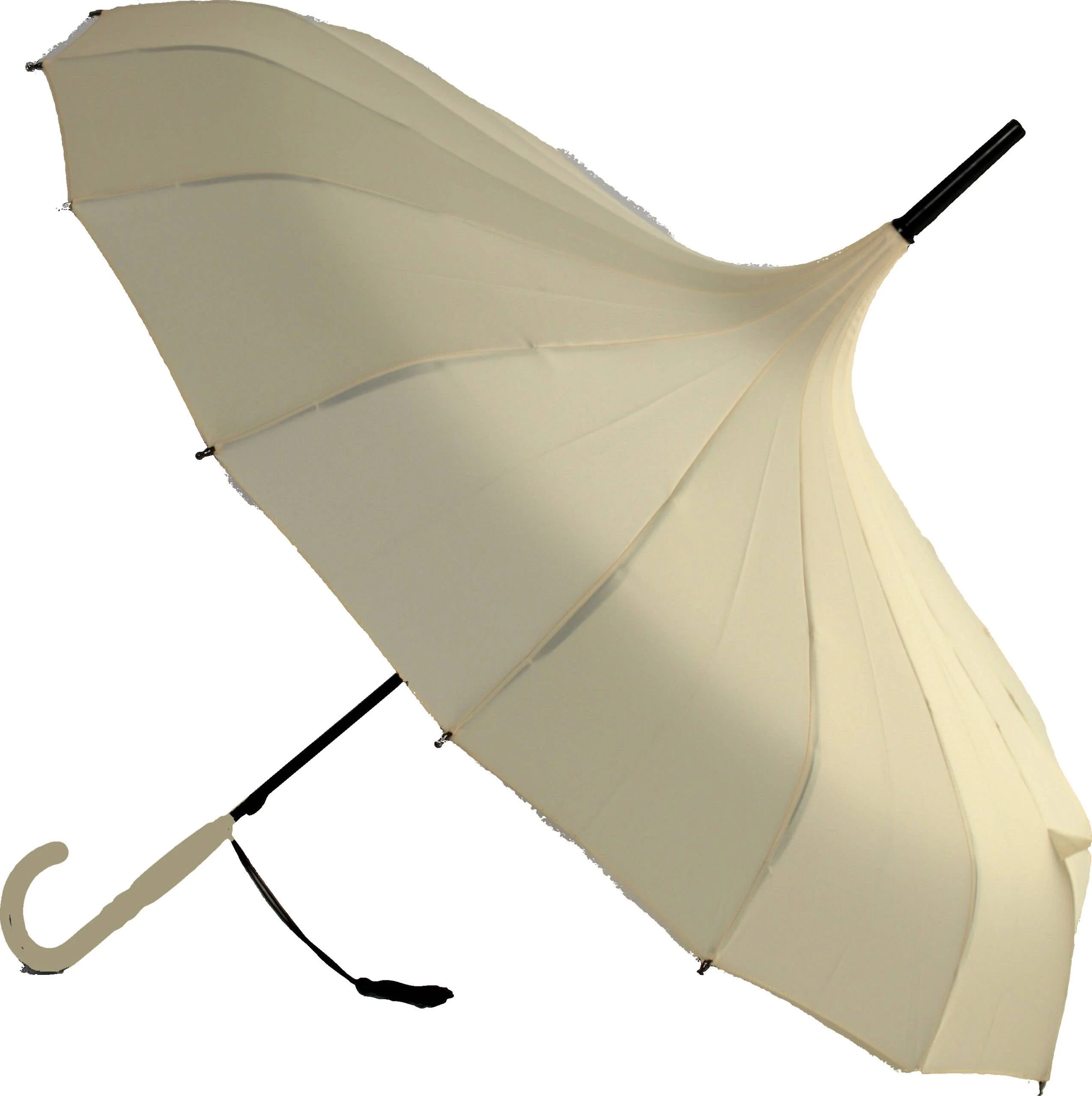 Boutique Classic pagode paraplu in beige