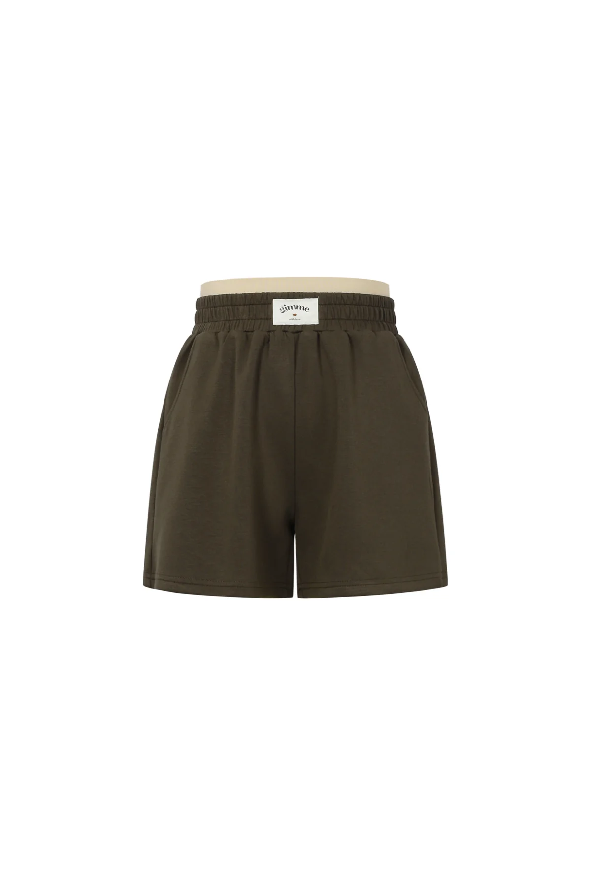 Gebreide Polyestervezel Vrouwen Casual Shorts Sporty Solide Kleur