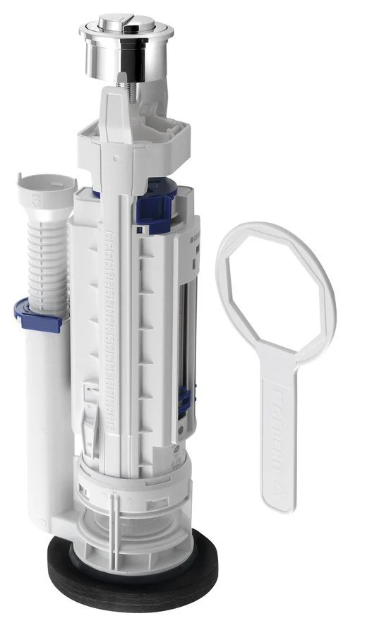 Geberit Spoelventiel Met Dubbele Spoelbediening Chroom