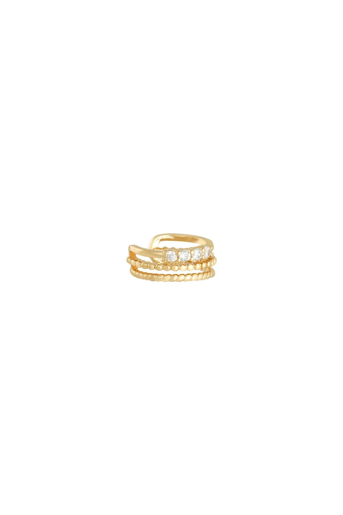 Earcuff Royal Goud kleur Koper