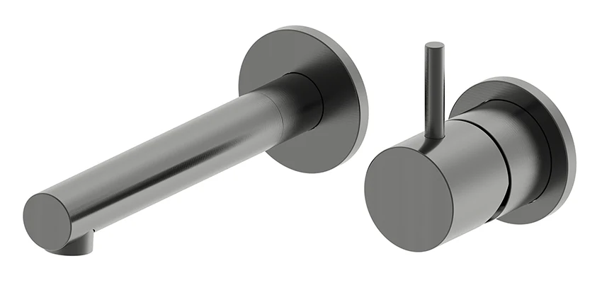 Style wastafelkraan inbouw gunmetal PVD