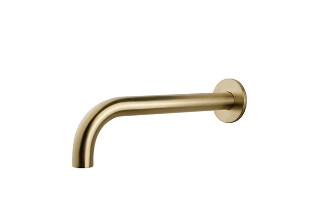 Caral baduitloop rond 30 cm 1/2” geborsteld messing PVD