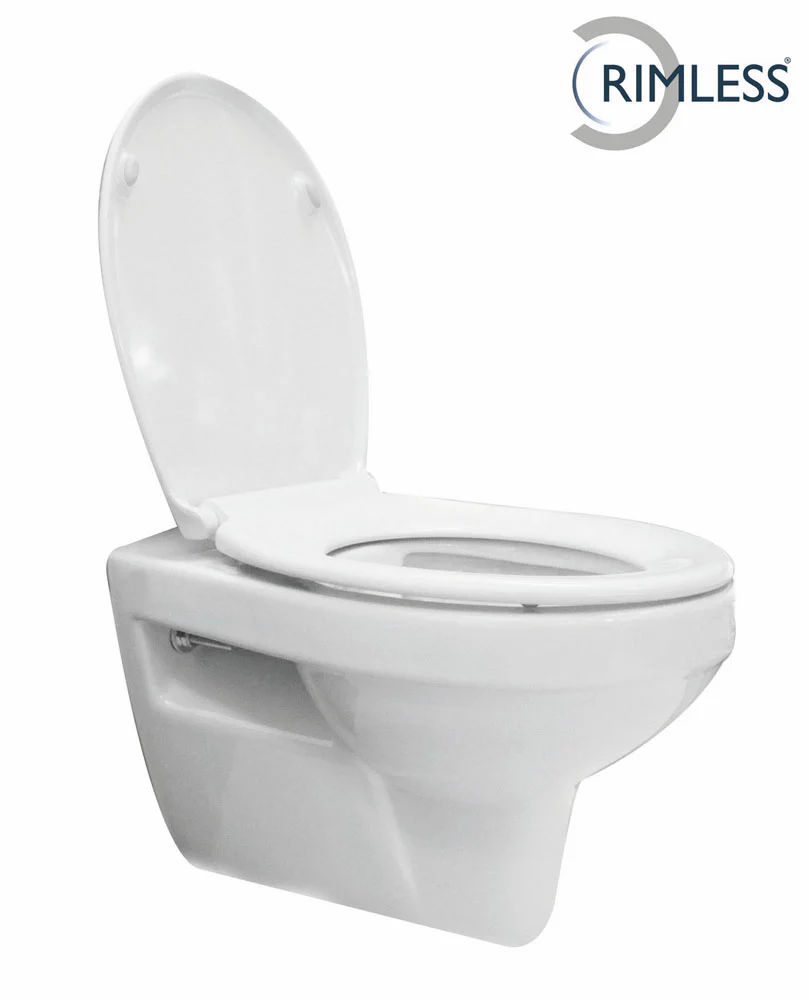 Trevi Wandtoilet Rimless Met Ultimo 3.0 Toiletzitting Softclose En Quick Release Glans Wit