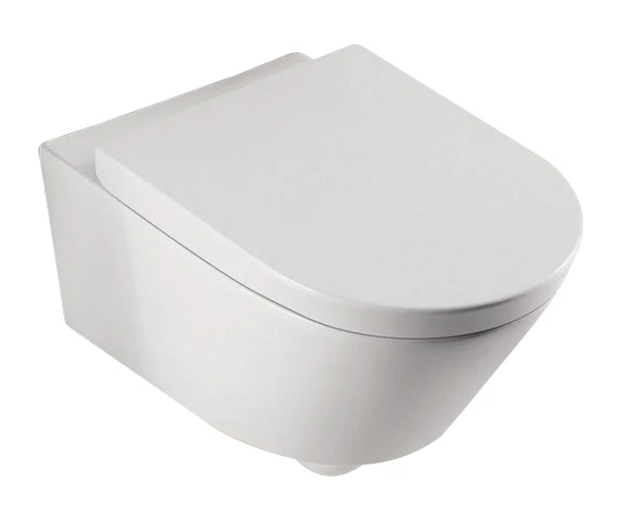 Metro Wandtoilet Met Toiletzitting Softclose En Quick Release Glans Wit