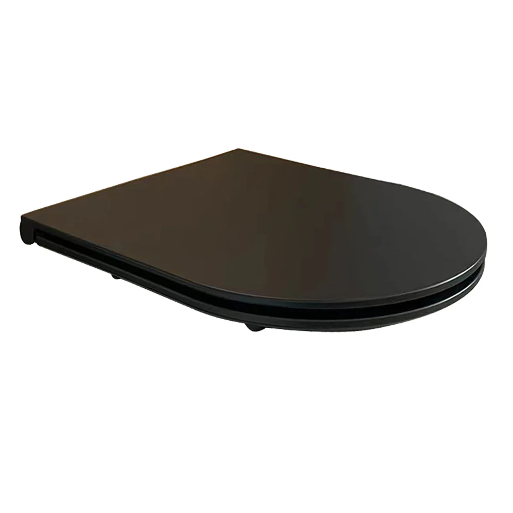 Flatline toiletzitting softclose en quick release mat zwart Flatline toiletzitting softclose en quick release mat zwart