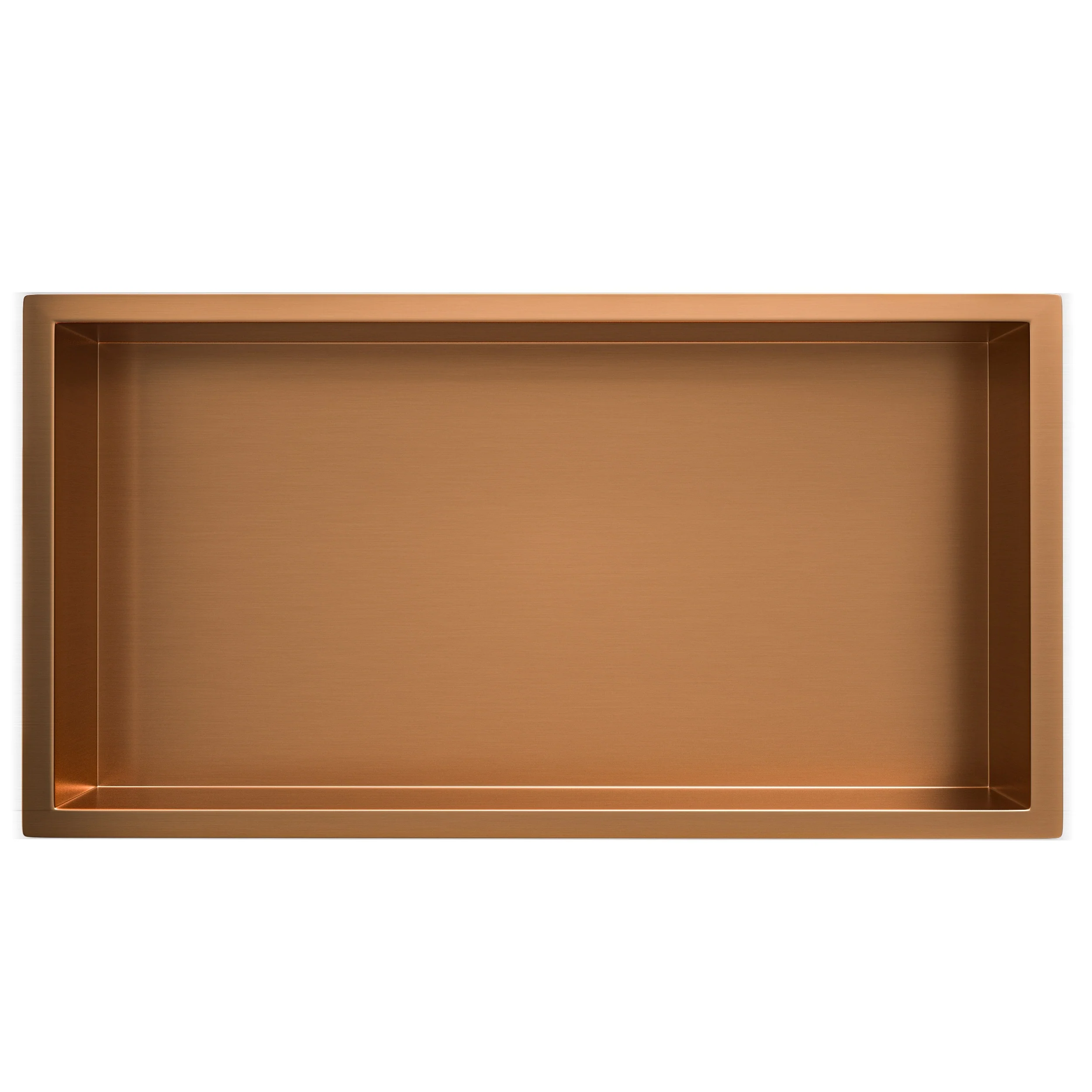 Demis inbouwnis 30 x 60 x 7 cm geborsteld brons koper PVD