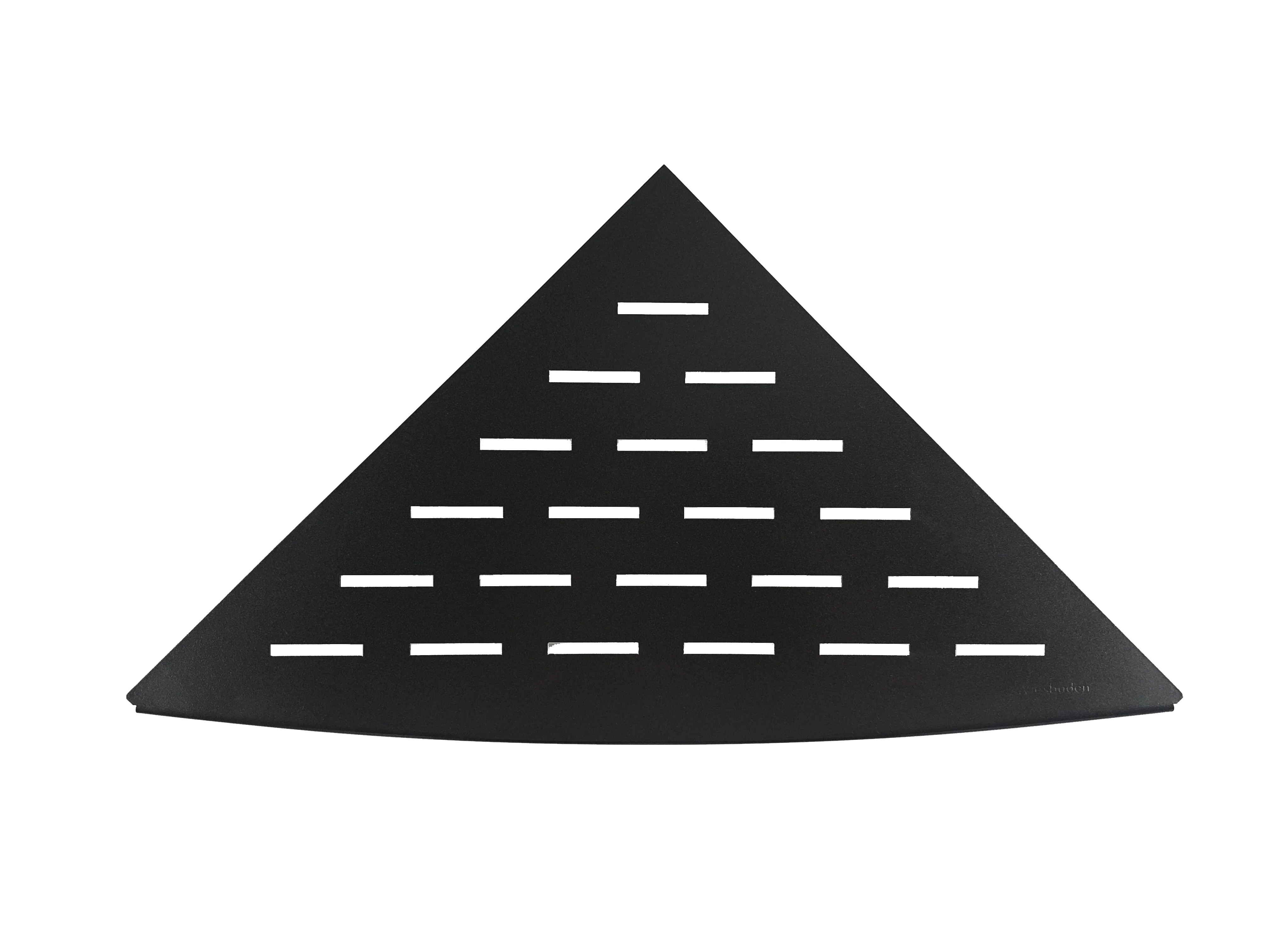 InWall hoekplanchet 29 x 29 cm mat zwart
