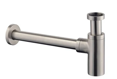 UniMatch wastafelsifon 5/4″ x 32 mm geborsteld staal