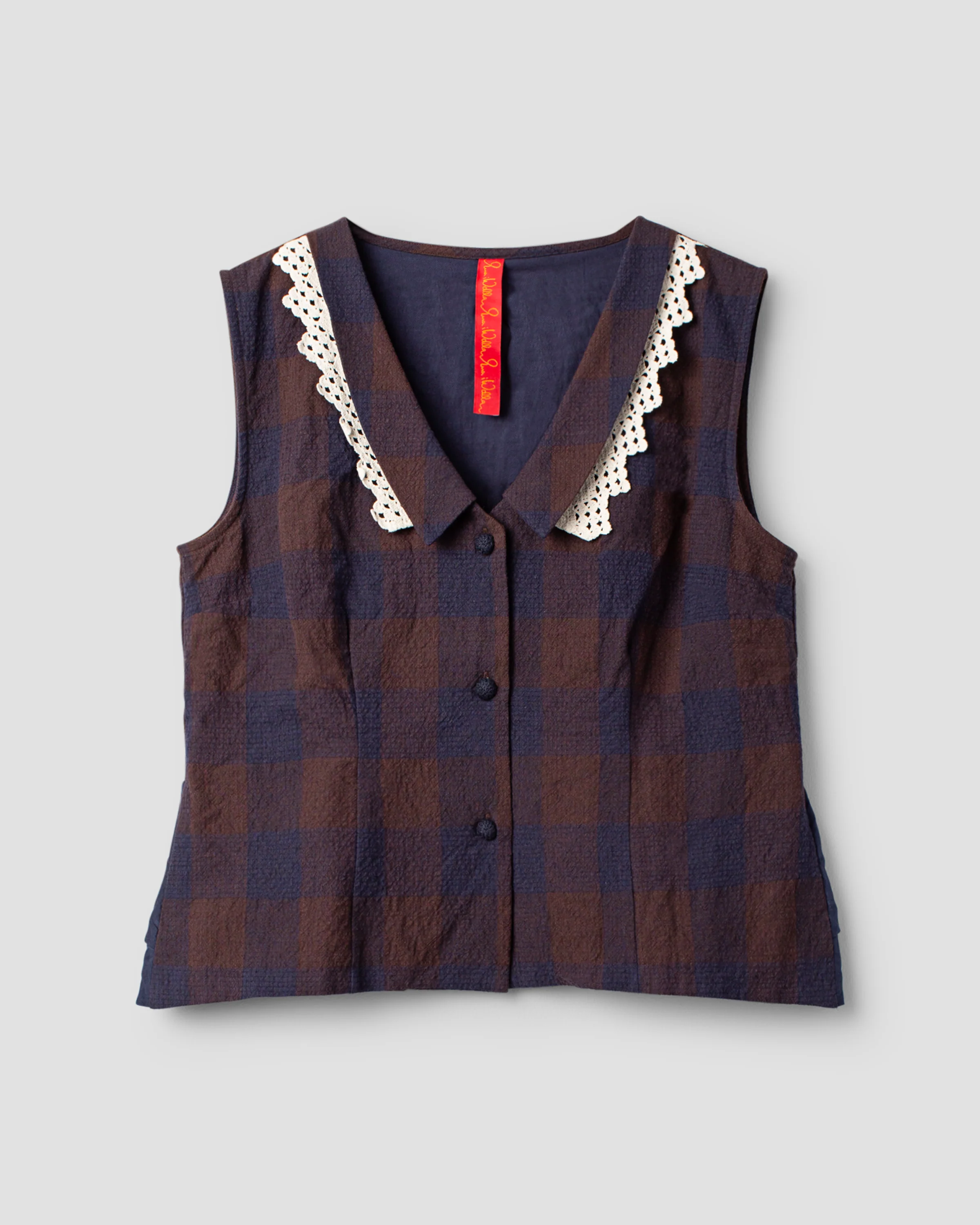 Ewa i Walla Vest Zalina 33384 AW24 checked