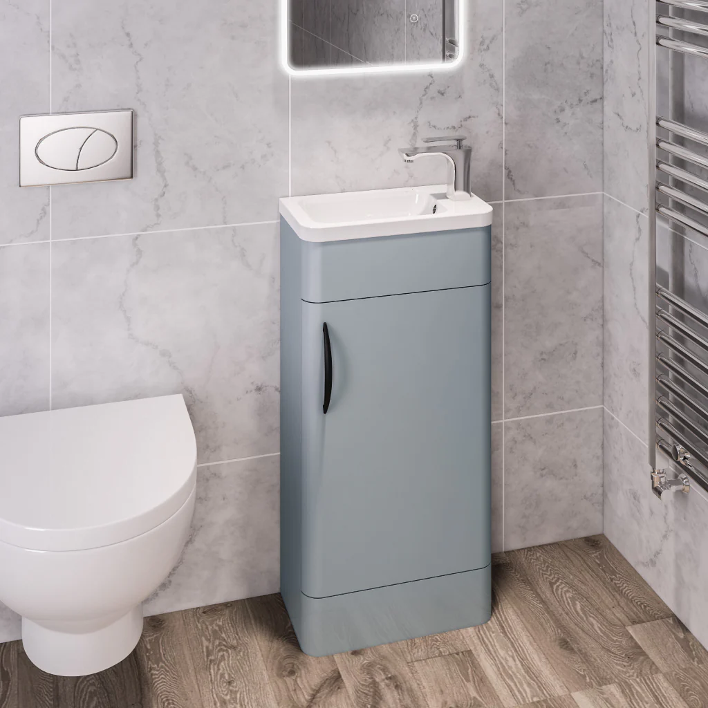 Eastbrook Cavone Staand Badmeubel 40×35 Cm 1 Deur Mat Grijs