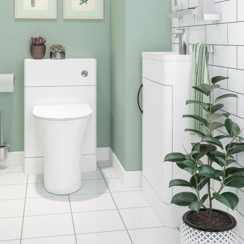 Eastbrook Cavone Staand Badmeubel 40×35 Cm 1 Deur Hoogglans Wit