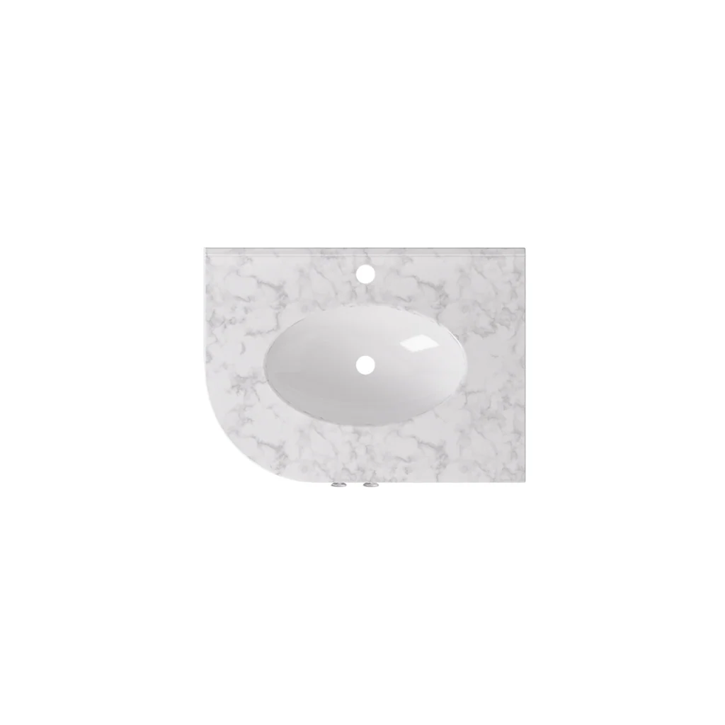 Eastbrook Hardwick wastafel 60×44 cm quartz wit rechts Eastbrook Hardwick wastafel 60×44 cm quartz wit rechts